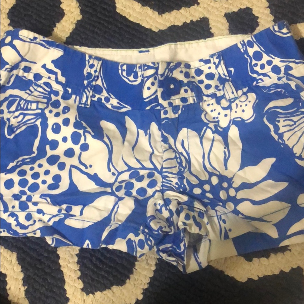 Blue and white Lilly shorts